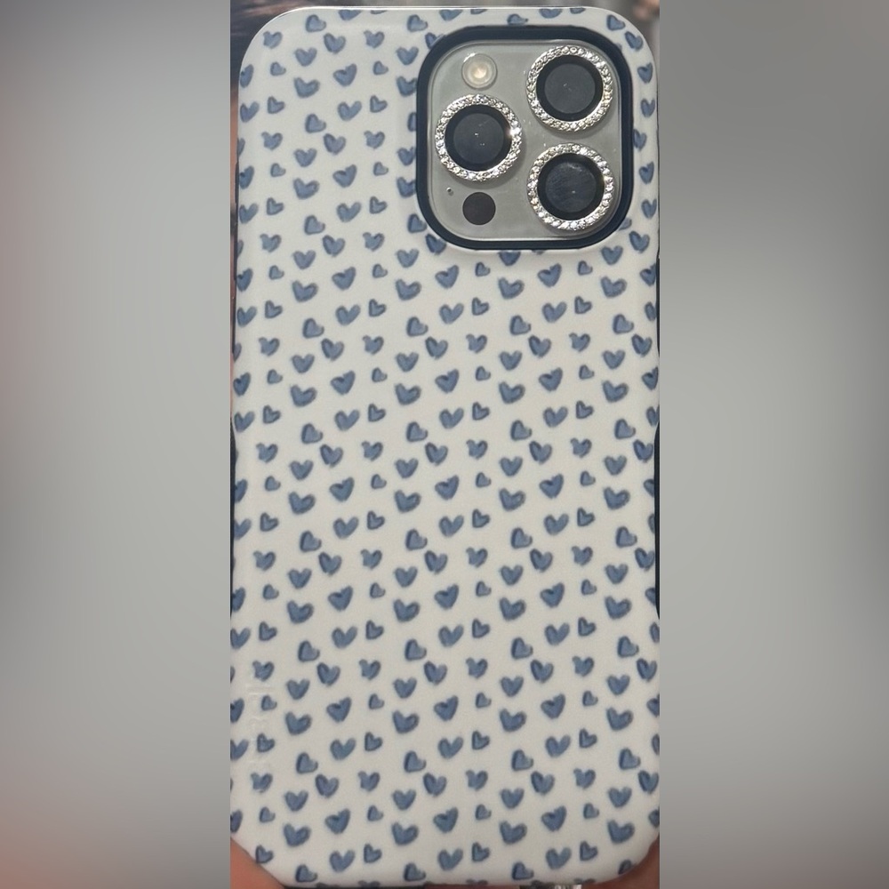 Casely Heart Pattern iPhone 15 Pro Max Case - Blue